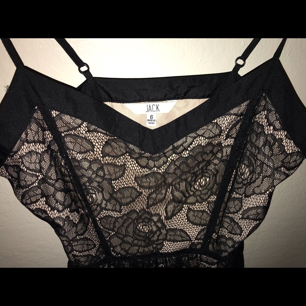 Short black lace dress